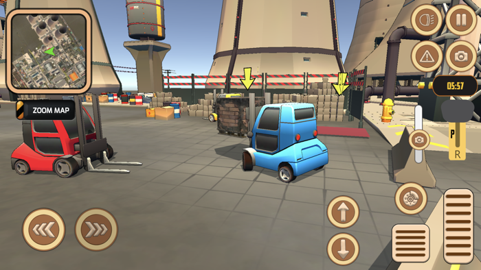 Cartoon Truck And Forklift