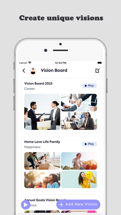 Vision Board, Visualize dreams