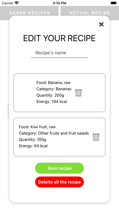 +food: recipe calculator Screenshot