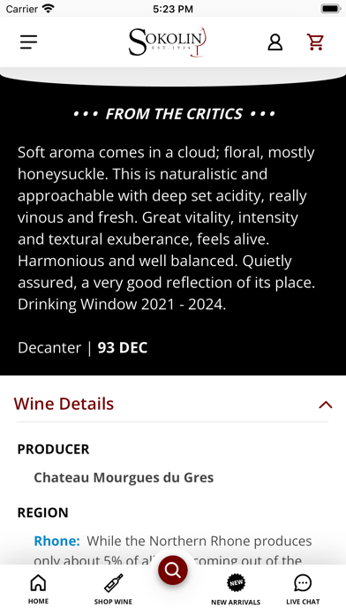 Sokolin Fine and Rare Wine Screenshot