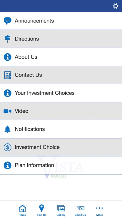 Vista 401(k) Screenshot