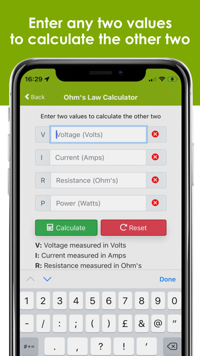 Ohms Law Screenshot