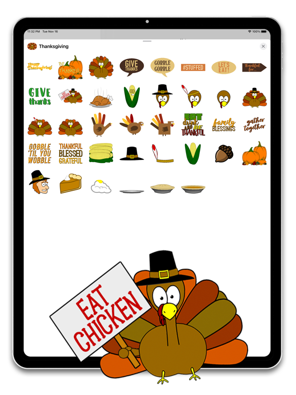 Screenshot #4 pour Thanksgiving Fun Stickers