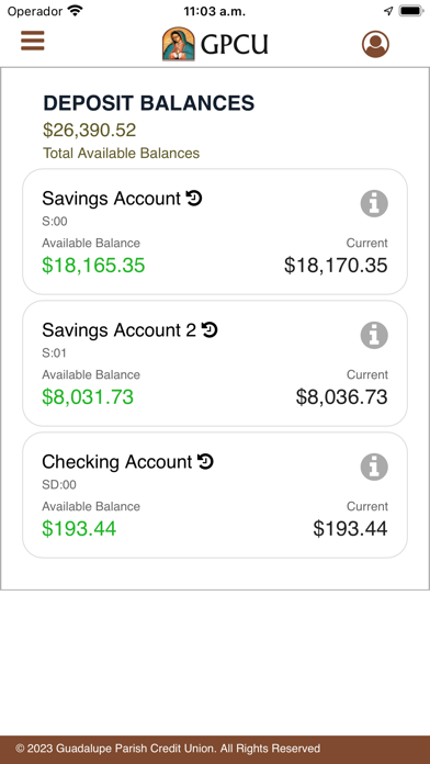 Guadalupe Parish CU Mobile Screenshot