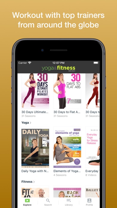 Yoga and Fitness TV Screenshot