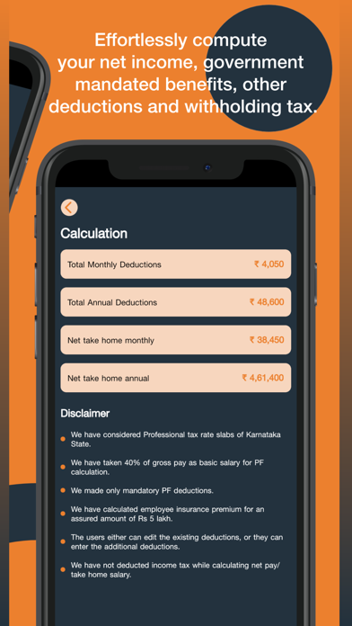 Salary calculator & Tax deduct Screenshot