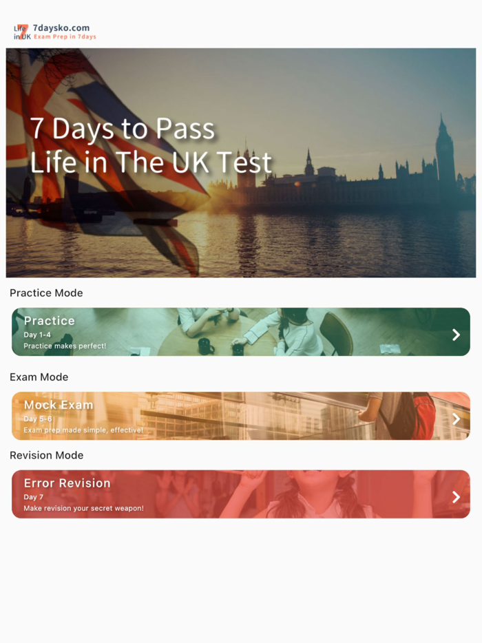Life in the UK Test Prep in 7