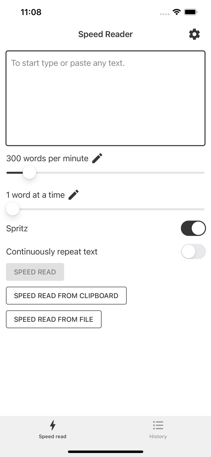 Speed Reader for Speed Reading