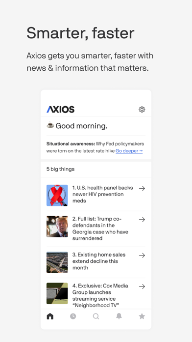 Axios: Smart Brevity news Screenshot
