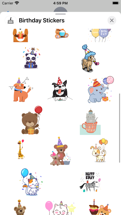 Screenshot #2 pour Birthday Stickers