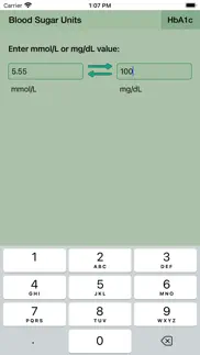 blood sugar unit converter iphone screenshot 4