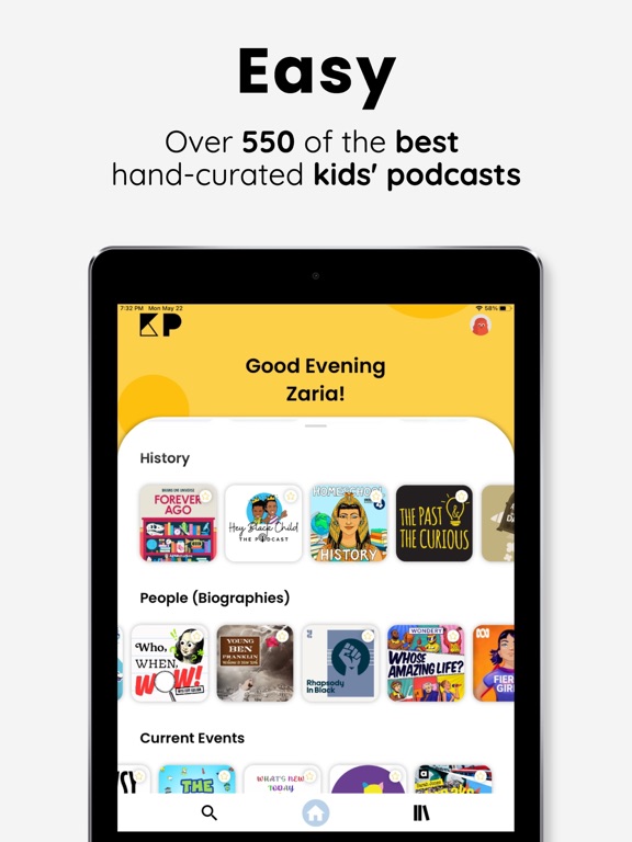 KidsPod - Podcasts for Kids iPad screenshot 4 - Entertainment app