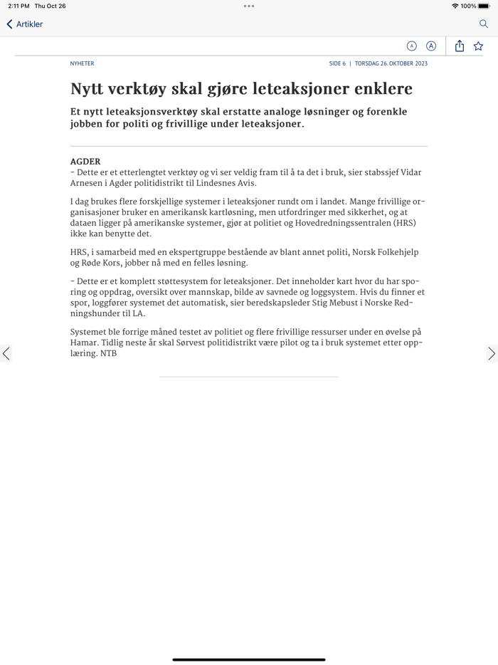 Fædrelandsvennen eAvis