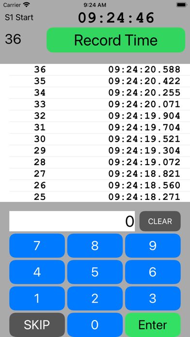 California Enduro Timing Screenshot