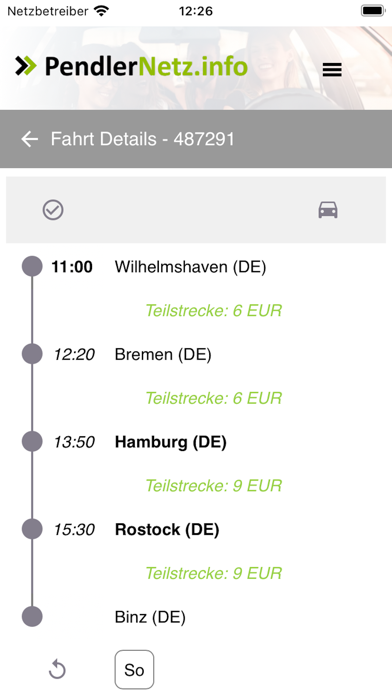 Pendlernetz Screenshot