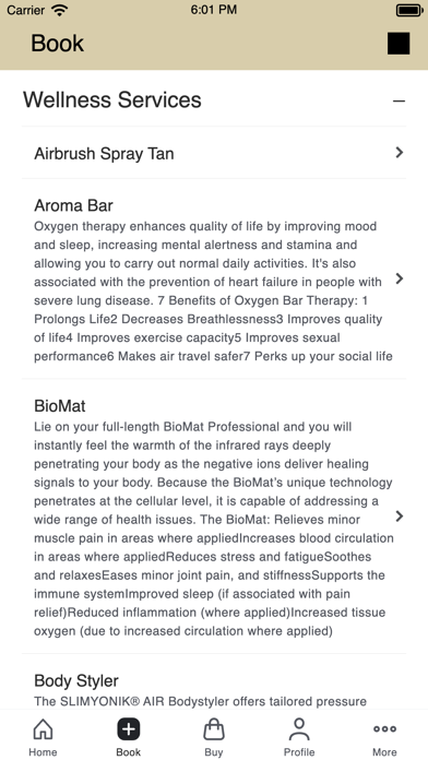 OM Center for Wellness Screenshot