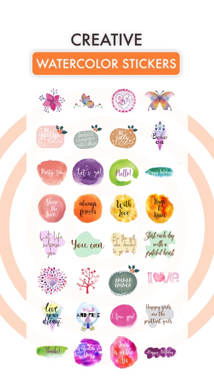 Watercolor Greetings Stickers