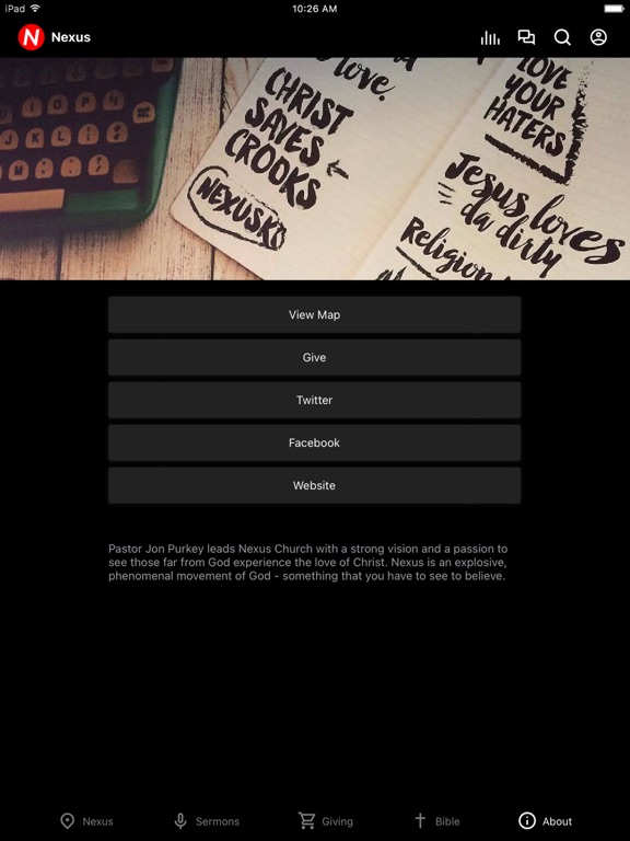 Nexus Church iPad screenshot 3 - Lifestyle app