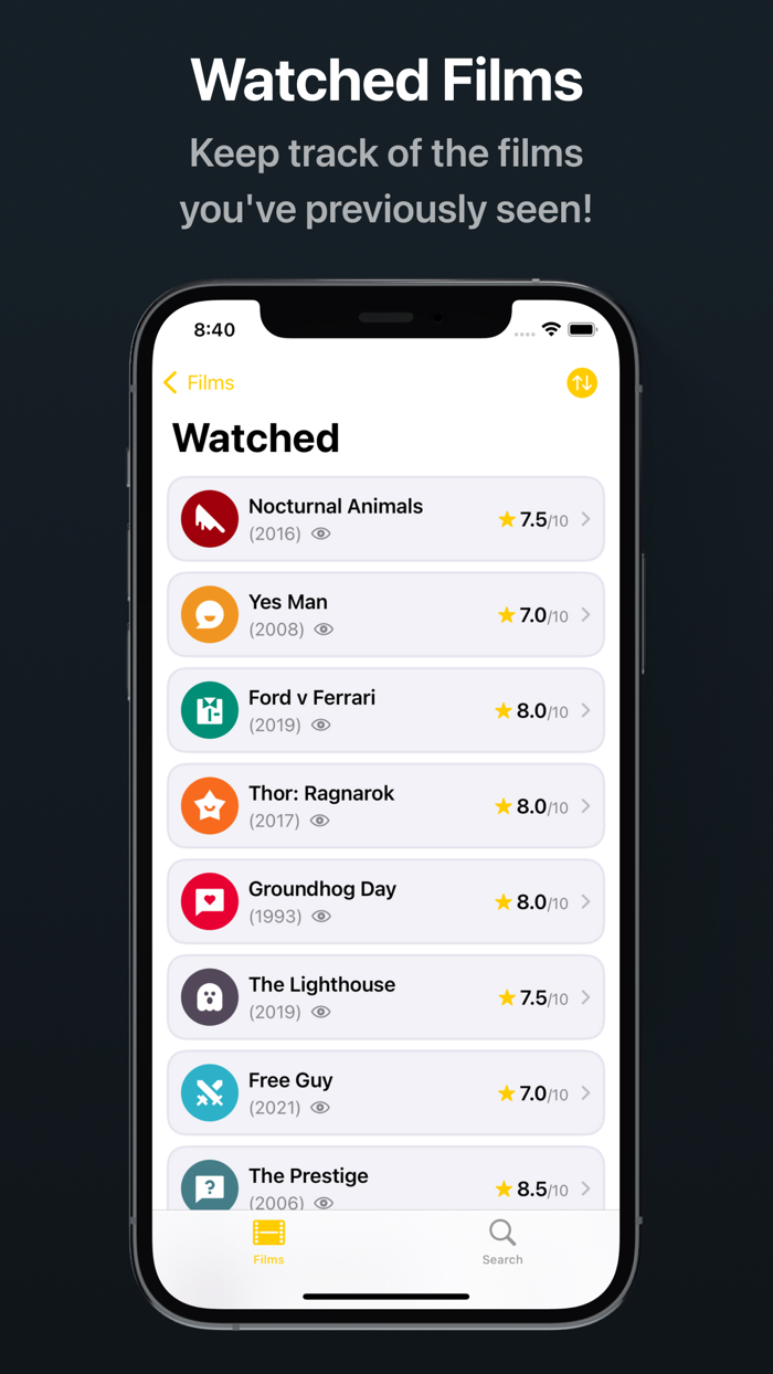 Film Buff - Journal and Tracker