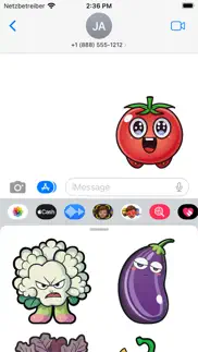 funny vegtable stickers iphone screenshot 1