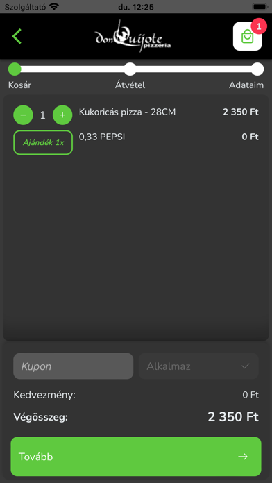 Don Quijote Pizzéria Szolnok Screenshot