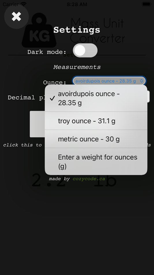#3. Mass Unit Converter (iOS) 由: Rachel Blancher