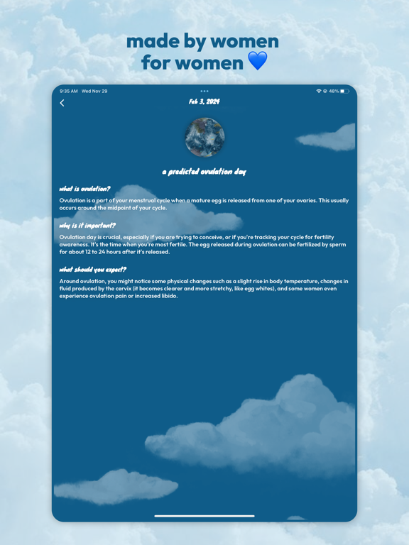 Monthly PRIVATE Period Tracker iPad screenshot 5 - Health & Fitness app