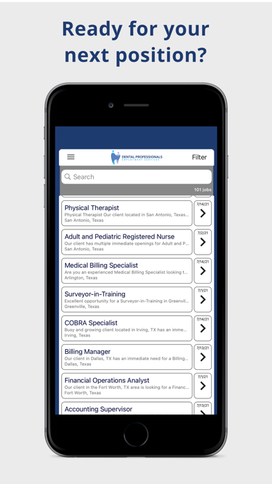 Dental Professionals Jobs App Screenshot