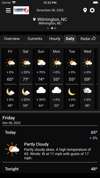 WWAY TV3 StormTrack 3 Weather Screenshot
