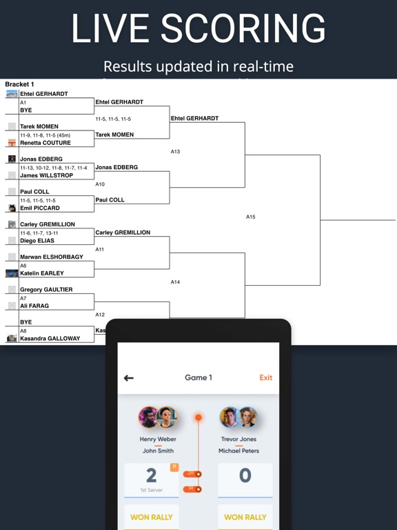 Score Squash iPad screenshot 4 - Sports app