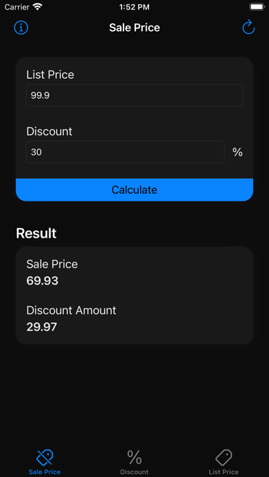 Discount Calculator - Percent Screenshot