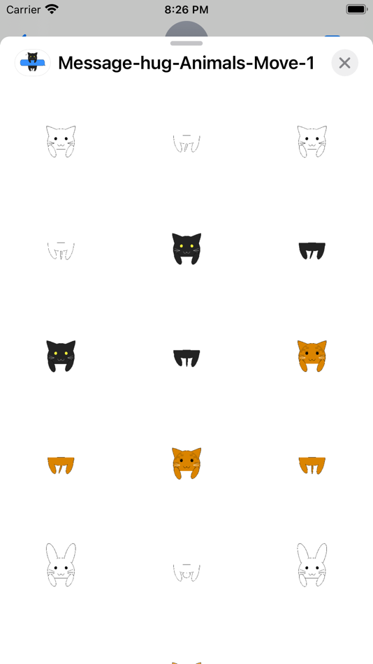 #2. Message hug Animals Move 1 (iOS) 게시자: kazuya fujinami