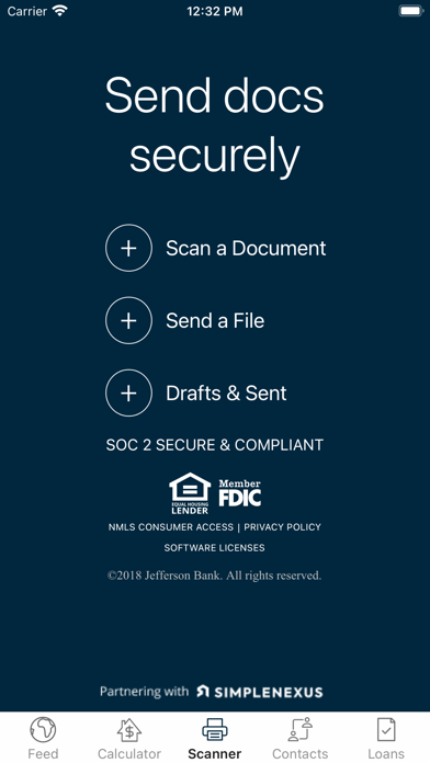 Jefferson Bank Home Loan Screenshot