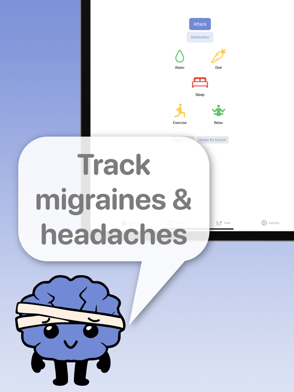 Headache Companion iPad screenshot 1 - Health & Fitness app