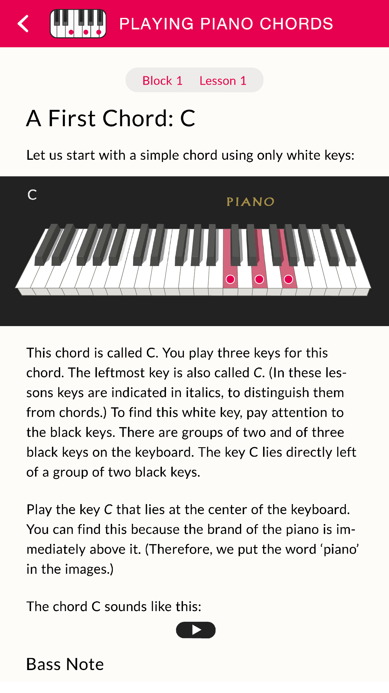 Playing Piano Chords