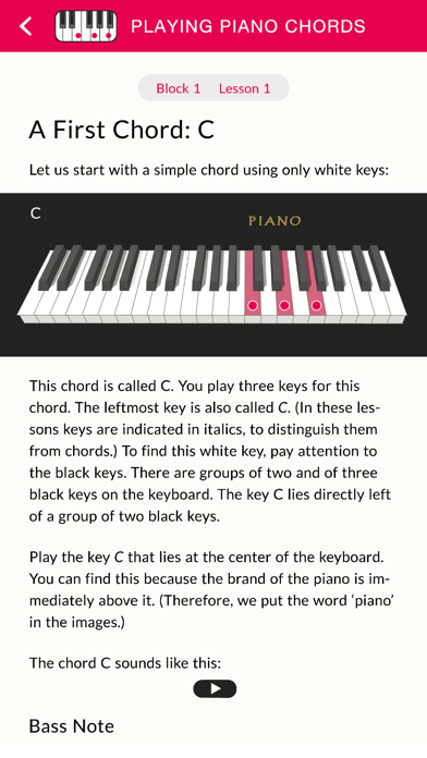 Playing Piano Chords Screenshot