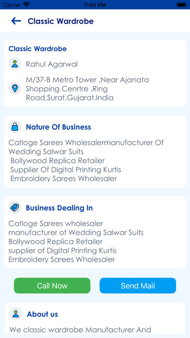 Textile Business Directory Screenshot