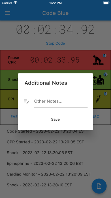 Screenshot #2 pour Code Blue: CPR Event Timer