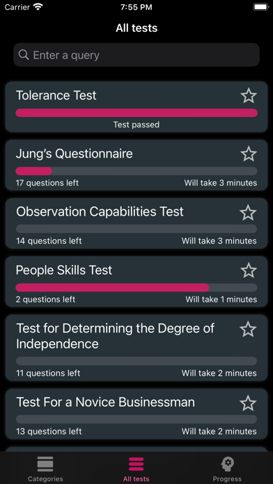 40+ Psychological Tests Screenshot