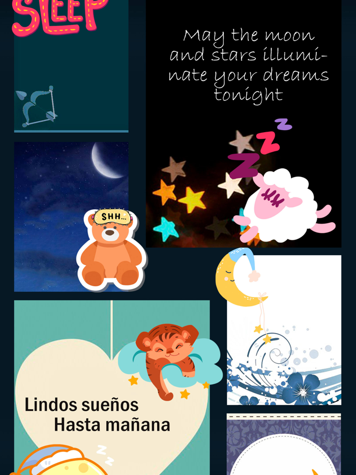 Good night Phrases with photos