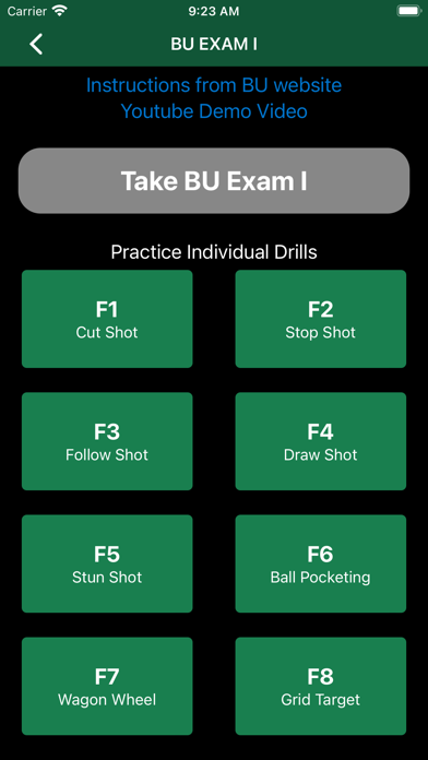Billiard University Exams Screenshot