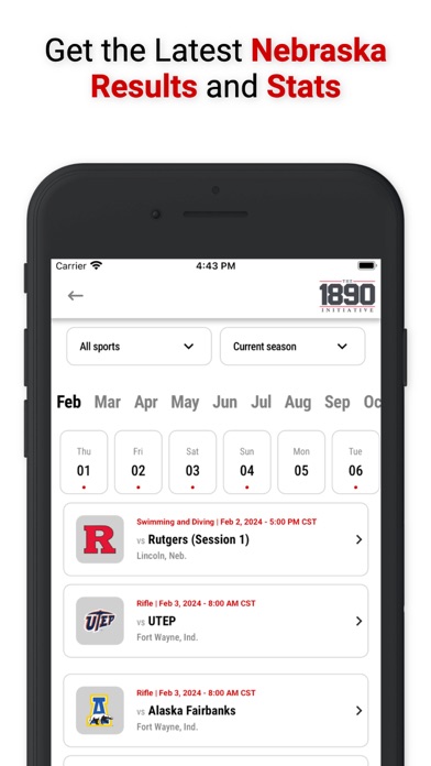 Official Nebraska Huskers Screenshot