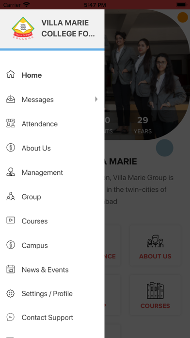 Villa Marie College Screenshot