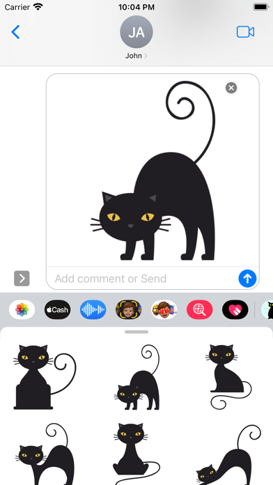 Black Cat in the City Stickers Screenshot