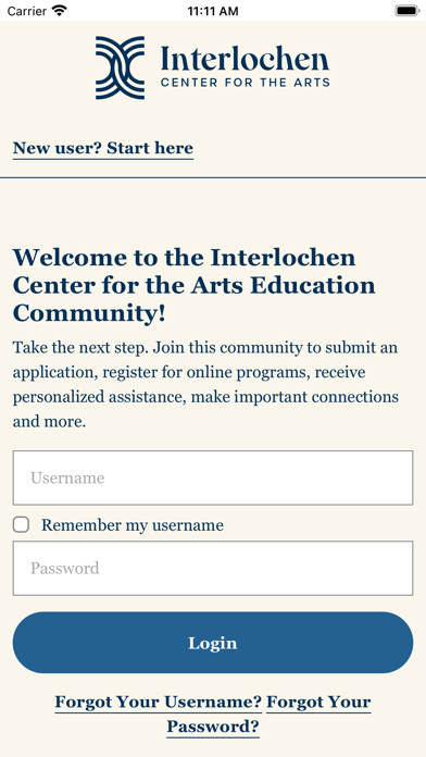 Screenshot #1 pour Interlochen Edu Community