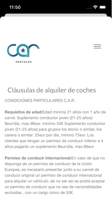 CAR RENTACAR Screenshot