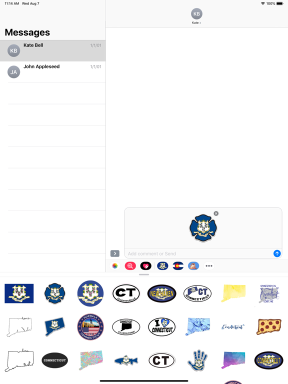 Screenshot #5 pour Connecticut emoji & stickers