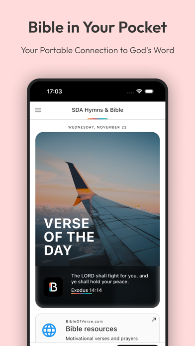 SDA Hymnal and Bible Screenshot