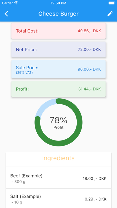 ProfCalculator - Food Screenshot