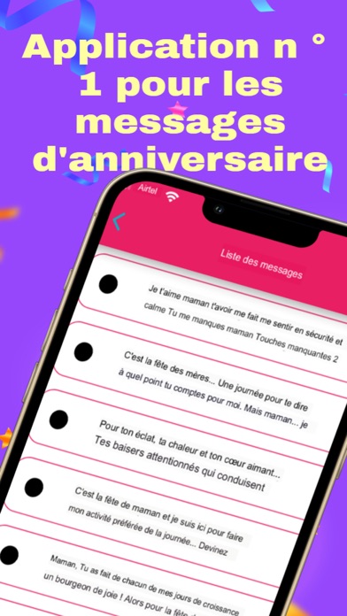 Screenshot #1 pour Souhaits statut d'anniversaire